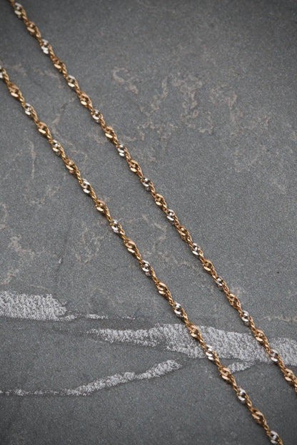 Cadena Tejido SingapUr 1.9gr / Largo 50 cm / Tres Oros italy +3 B