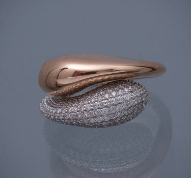 Anillo con 137pts de diamantes 5.7gr / TALLA 7 / Oro Rosado Nac (Joya) P