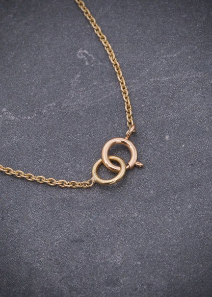 Cadena con 17pts de diamante 2gr / Largo 45cm / Oro Amarillo (Joya) P