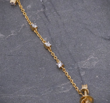Topos con 24pts de diamantes 1.3gr / Largo 5,5cm / Oro Amarillo (Joya) B