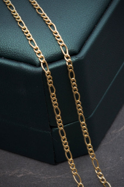 Cadena Figaro 1.4gr / Largo 40cm / Oro Amarillo italy +1 M