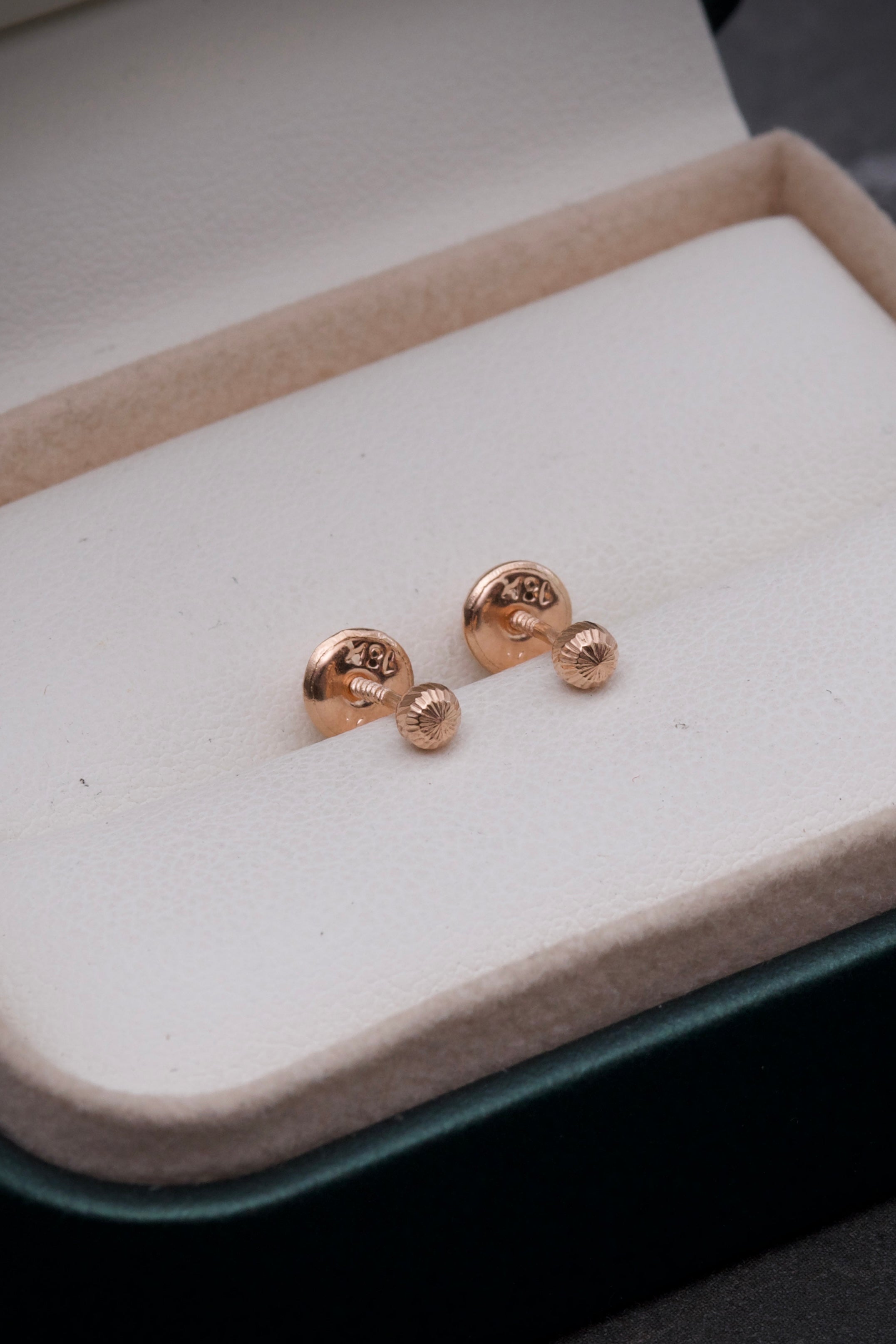 Topos bola diamantada 3mm 0.45gr  / Oro Rosado Nac M