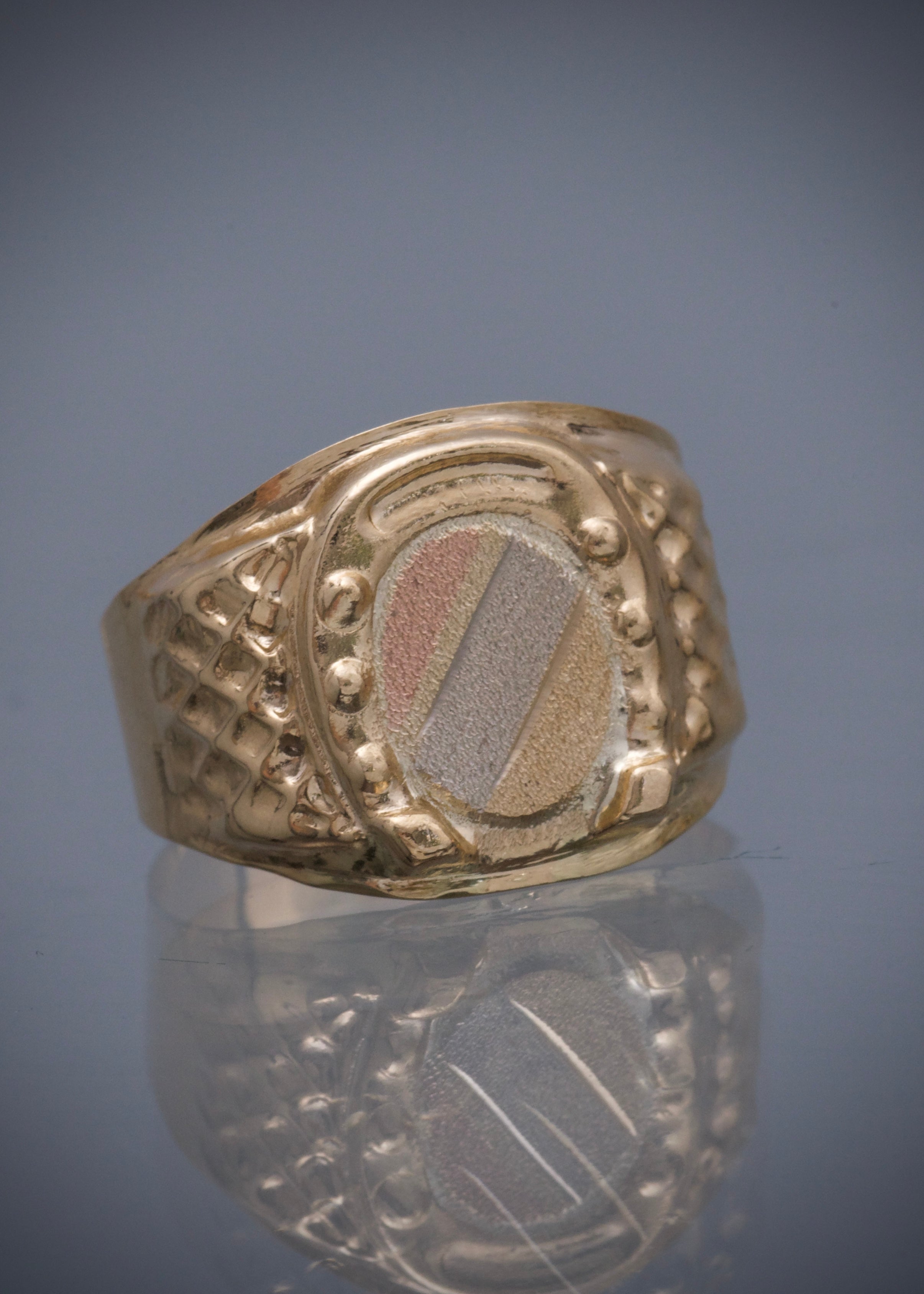 Anillo herradura de caballo 3.85gr / Talla 10 / Tres Oros Nac M