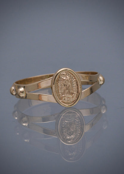 Anillo virgen de guadalupe 1.7gr / Talla 7 1/2 / Oro Amarillo Nac M