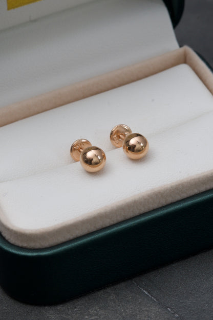 Topos Bola Lisa 6mm 0.65gr / Largo 0.6 / Oro Rosado Nac M