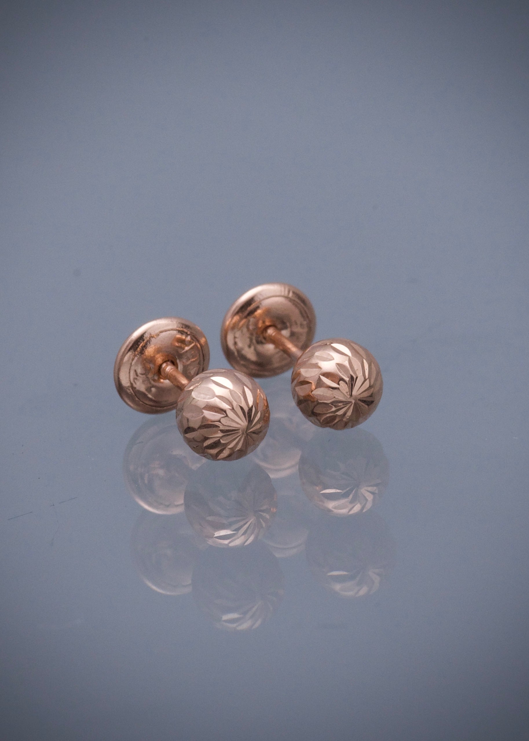 Topos bola diamantado 5mm 0.6gr / Oro Rosado Nac P