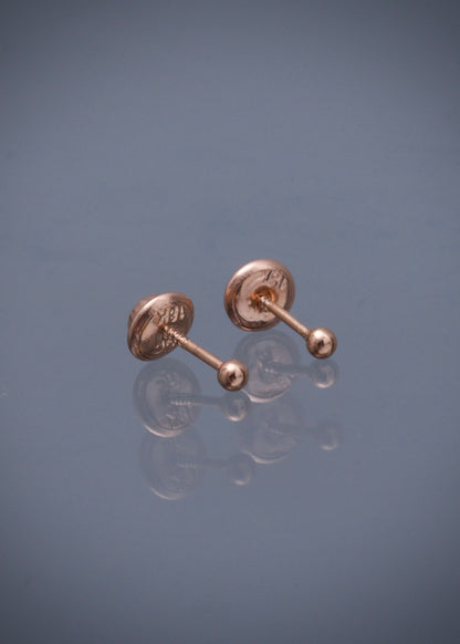 Topos bola lisa 3mm 0.45gr / Oro Rosado Nac M