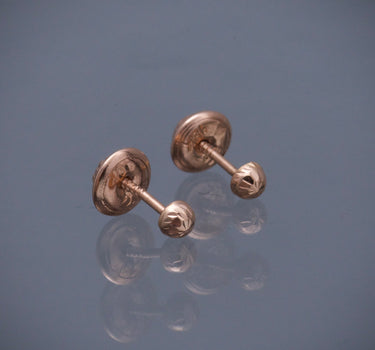 Topos media bola diamantado 3mm 0.4gr / Oro Rosado Nac M