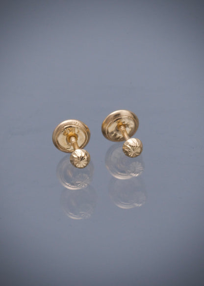 Topos media bola diamantada 3mm 0.4gr / Oro Amarillo Nac B