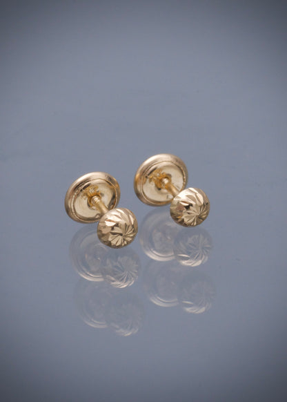 Topos media bola diamantado 5mm 0.65gr / Oro Amarillo Nac B