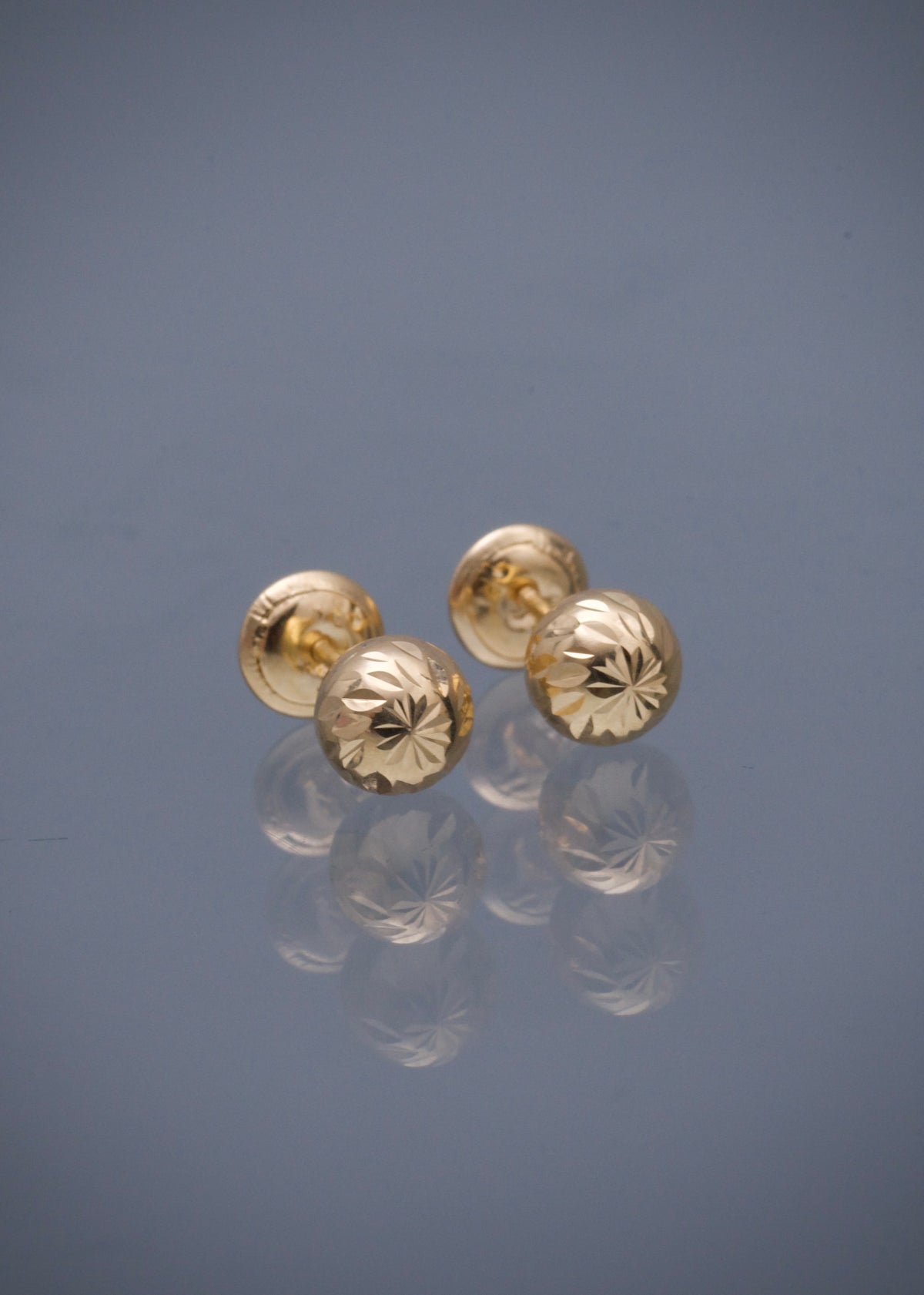 Topos bola diamantado 5mm 0.6gr / Oro Amarillo Nac P
