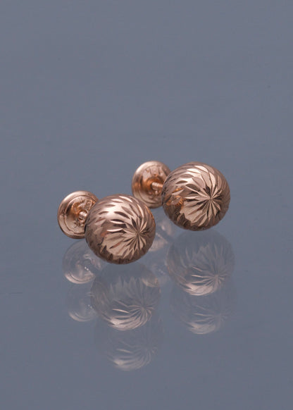 Topos bola diamantado 8mm 1gr — Oro Rosado