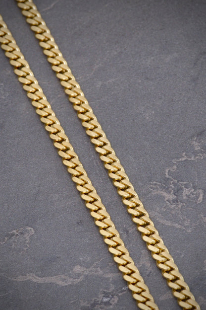 Cadena cubana 27.4gr / Largo 50cm / Oro Amarillo Nac B