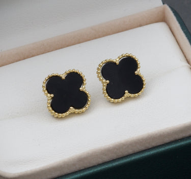 Topos lucky clover piedra negra 3.6gr / Oro Amarillo Nac M