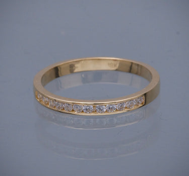 Anillo con swarovski blanco 2gr / TALLA 6 1/2 / Oro Amarillo Nac P