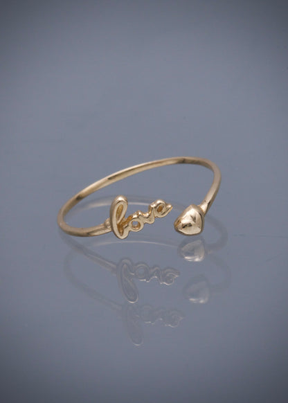 Anillo love 1gr / TALLA 7 1/2 / Oro Amarillo Nac M