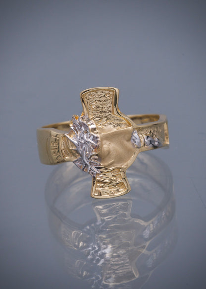 Anillo cristo 4.75gr / TALLA 10 1/4 / Oro Amarillo Nac*
