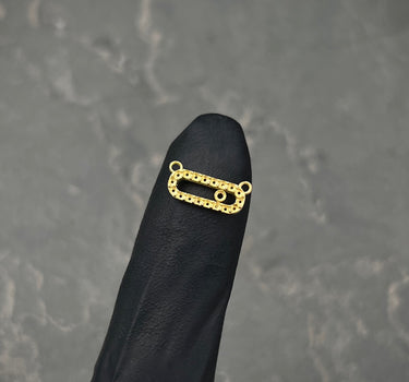 Herraje (montura) 0.45gr / Largo 0.9cm / Oro Amarillo Nac B