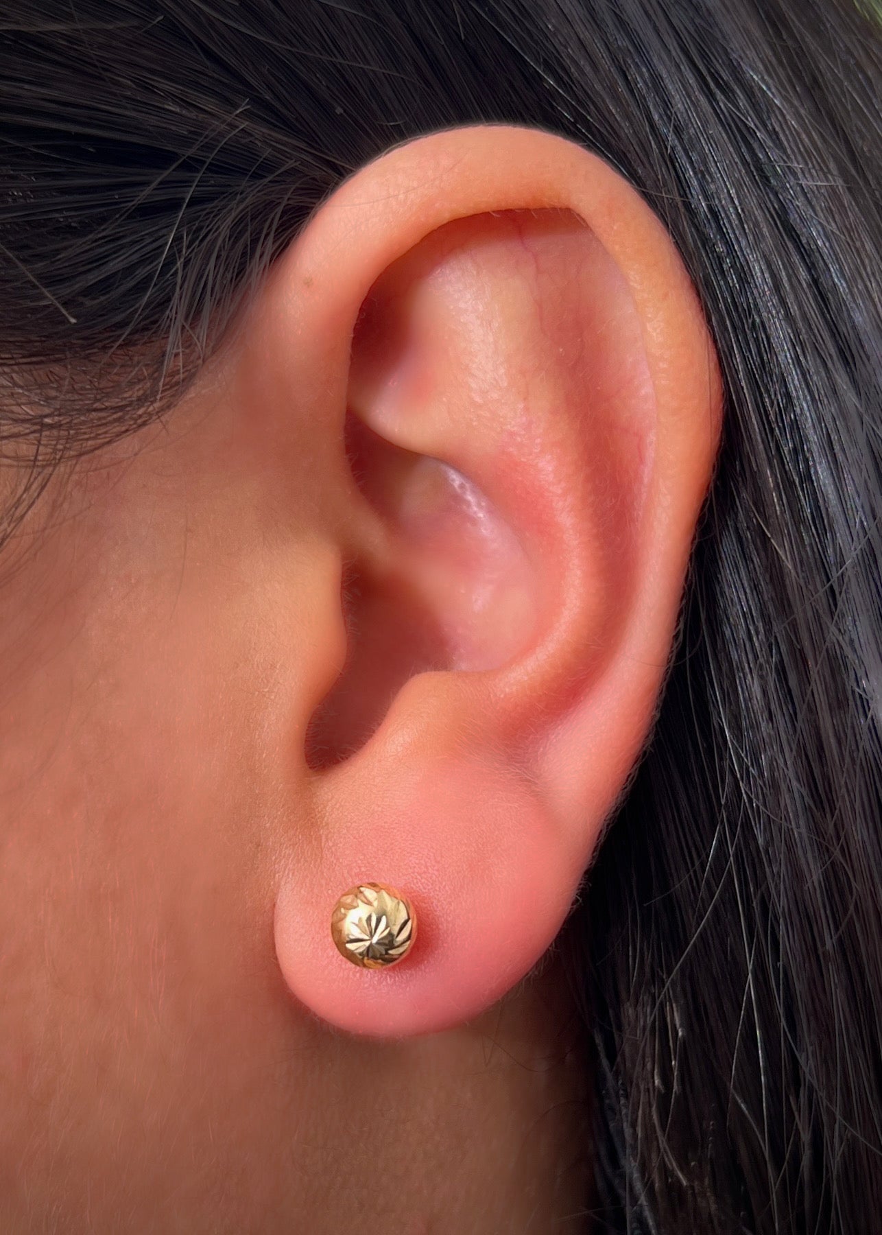 Topos bola diamantado 6mm 0.75gr / Oro Amarillo Nac B