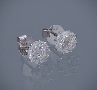 Topos con 66pts de diamantes 2.2gr / Largo 0.79cm / Oro Blanco Nac (Joya) P