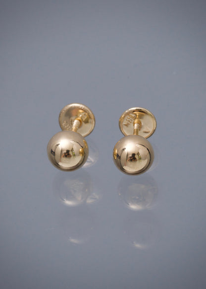 Topos bola lisa 6mm 0.65gr / Largo 0.6cm / Oro Amarillo Nac P