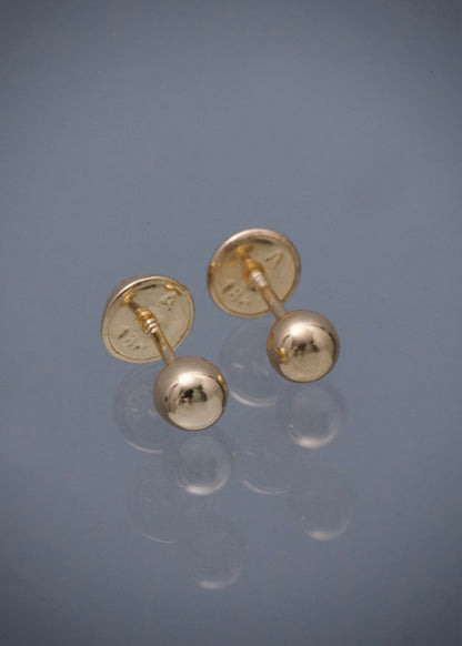 Topos Bola Lisa 4mm 0.45gr — Oro Amarillo