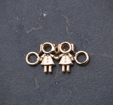 Herraje niñas 1.8gr / Largo 0.8cm / Oro Rosado Nac B