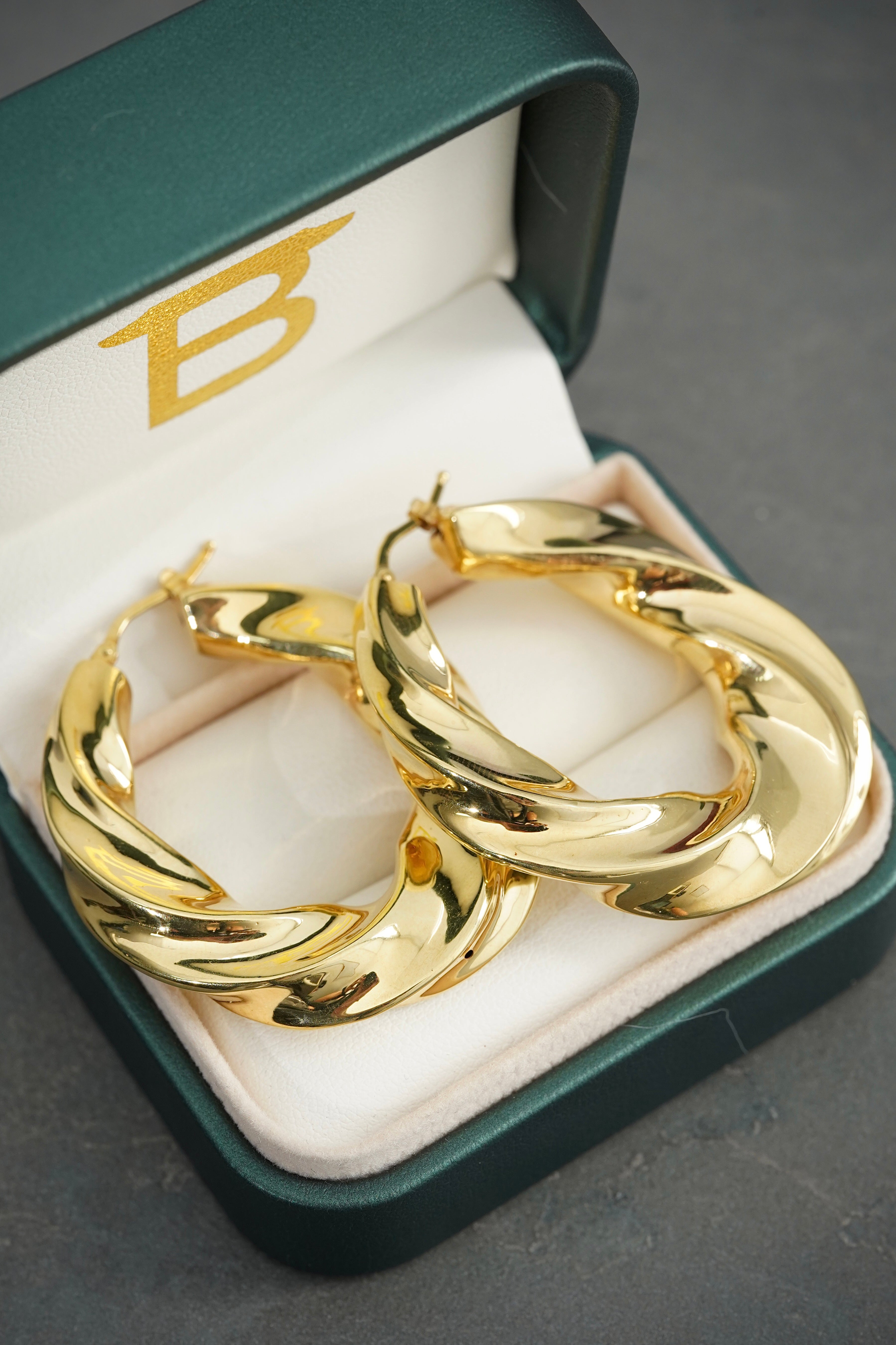 Candongas entorchadas 10.5gr / Largo 4.8cm / Oro Amarillo italy +4 M