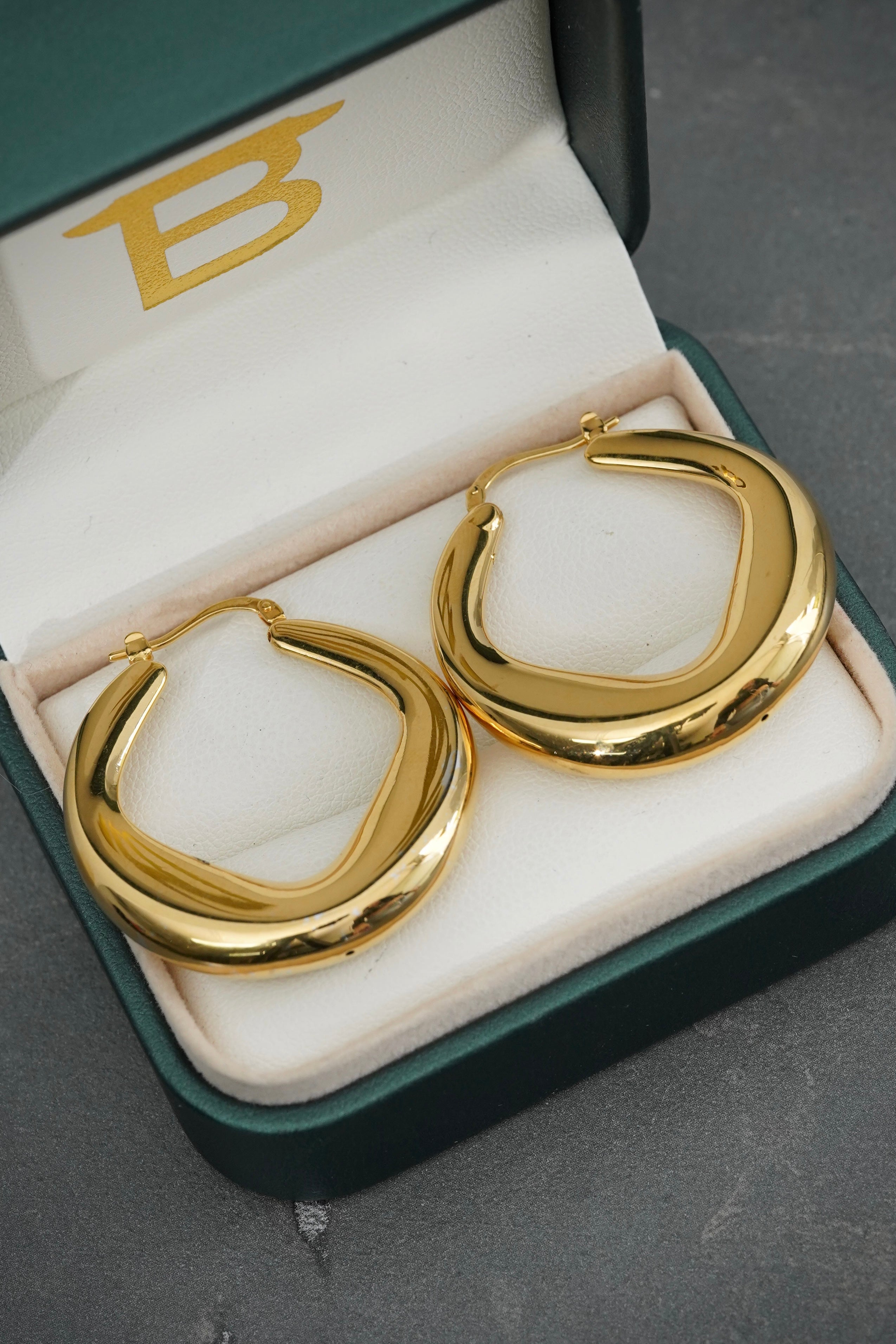 Candongas lisas 5.4gr / Largo 3.7cm / Oro Amarillo italy +4 B