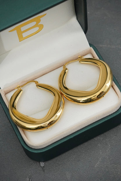 Candongas lisas 5.4gr / Largo 3.7cm / Oro Amarillo italy +4 B