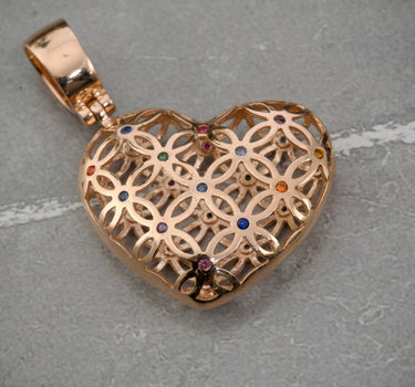 Dije de corazon 6.2gr / 3.7cm / Oro Rosado Nac B