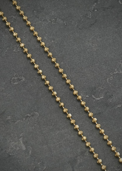 Cadena Militar Diamantada 8.3gr / 60cm / 2.0mm — Oro Amarillo