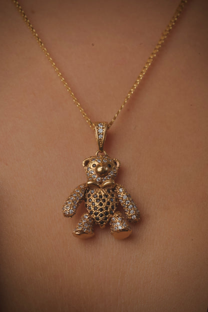 Dije de oso articulado 7gr / 3cm / Oro rosado Nac B