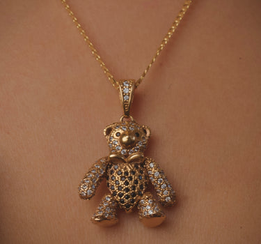 Dije de oso articulado 7gr / 3cm / Oro rosado Nac B