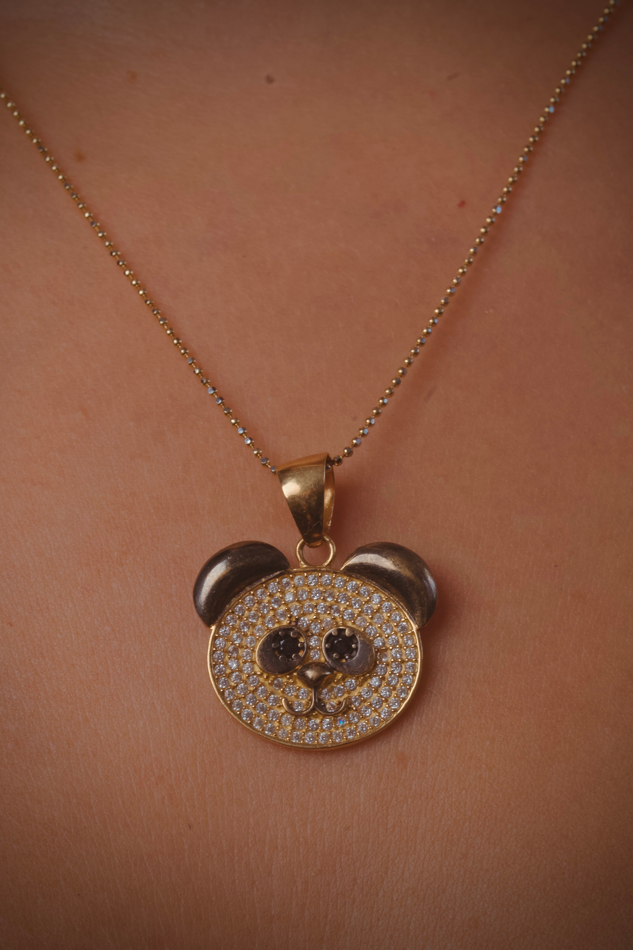 Dije de oso panda 4.1gr / 2.5cm / Oro Amarillo Nac B