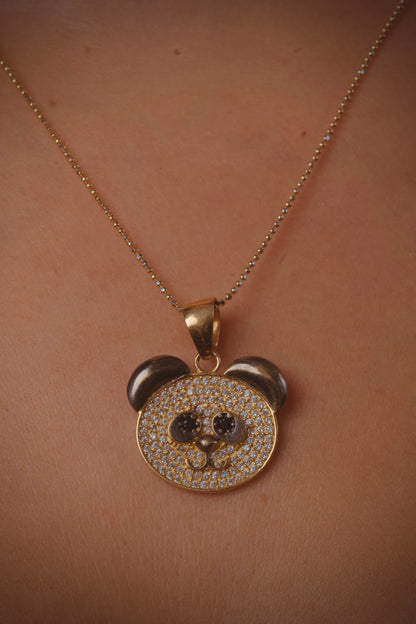 Dije de oso panda 4.1gr / 2.5cm / Oro Amarillo Nac B