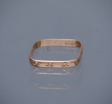 Anillo cuadrado 1.55gr / TALLA 6 1/2 / Oro Rosado italy cte P