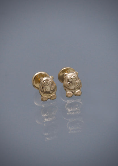 Topos hipopotamo 0.6gr / Largo 0.7cm / Oro Amarillo Nac M