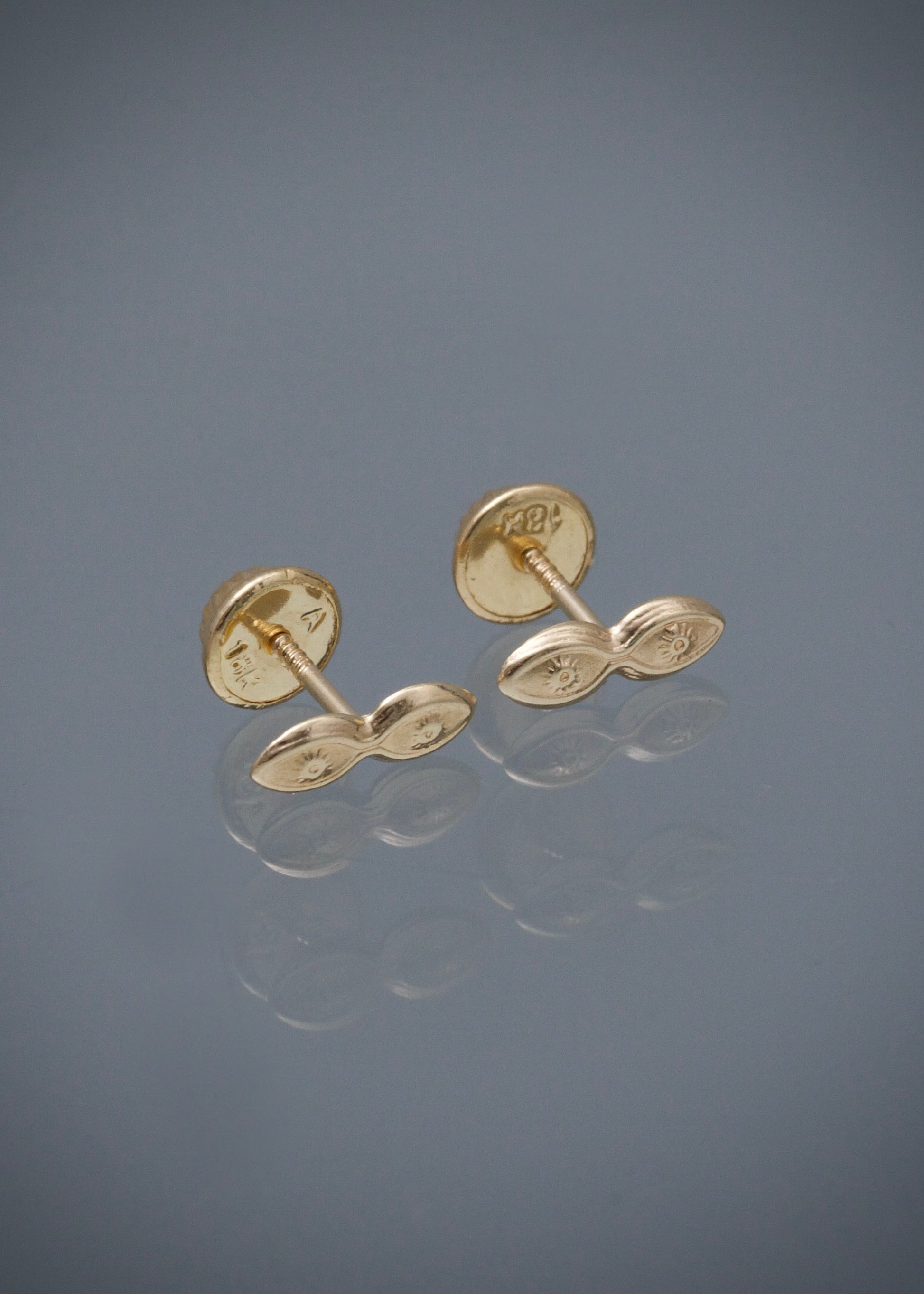 Topos ojos de santa lucia 0.5gr / Largo 0,9cm /Oro Amarillo Nac P