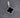 Dije lucky clover piedra negra 0.95gr / Largo 1.6cm / Oro Blanco Nac B