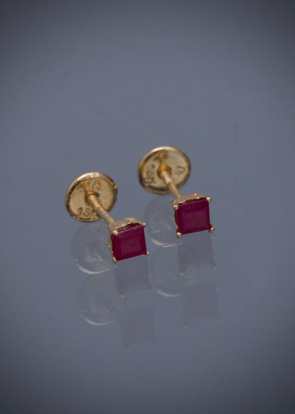Topos con 37pts de rubie 0.65gr / Largo 0.34cm / Oro Amarillo Nac (Joya) M