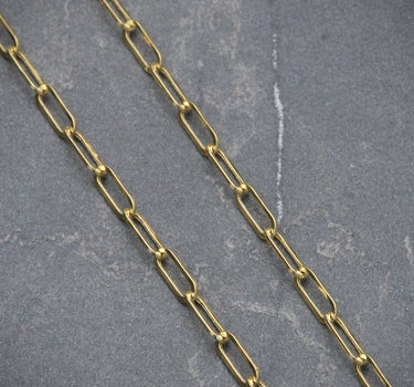 Cadena tejido paper clip 2.7gr / 50cm / Oro Amarillo italy +3 B