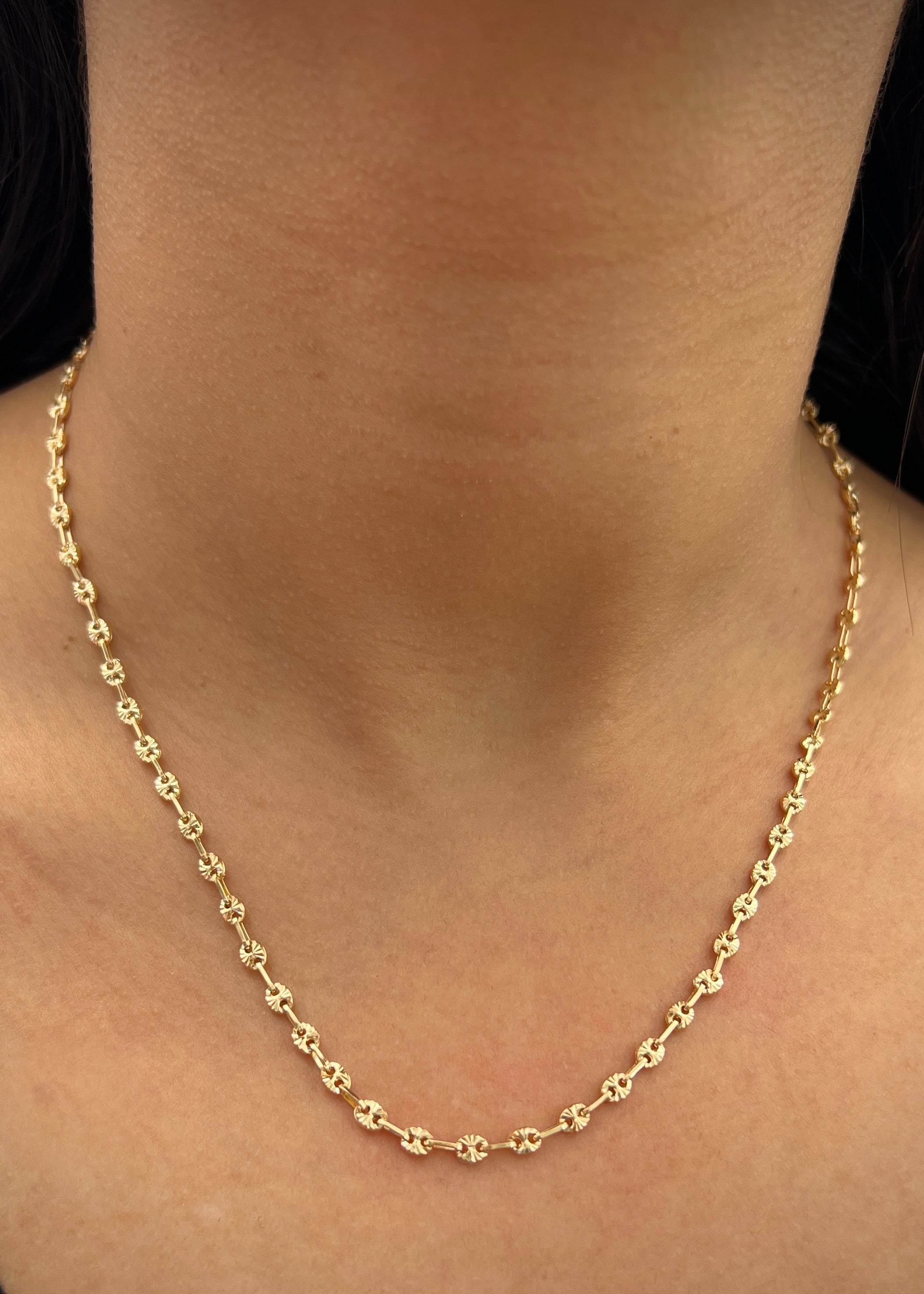 Cadena gc diamantada 7.85gr / Largo 45cm / Oro Amarillo Nac M