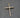 Herraje de cruz con swarovski blanco 1.2gr / 3.5cm / Oro Amarillo Nac B