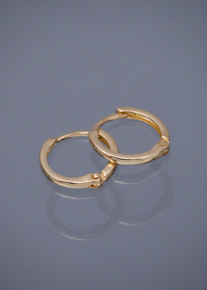 Candongas lisas 0.8gr / Largo 1cm / Oro Amarillo Nac*