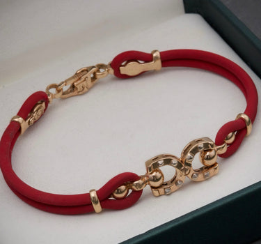 Pulsera con herraje de herradura 14gr / Largo 20cm / Oro Rosado (Joya) B