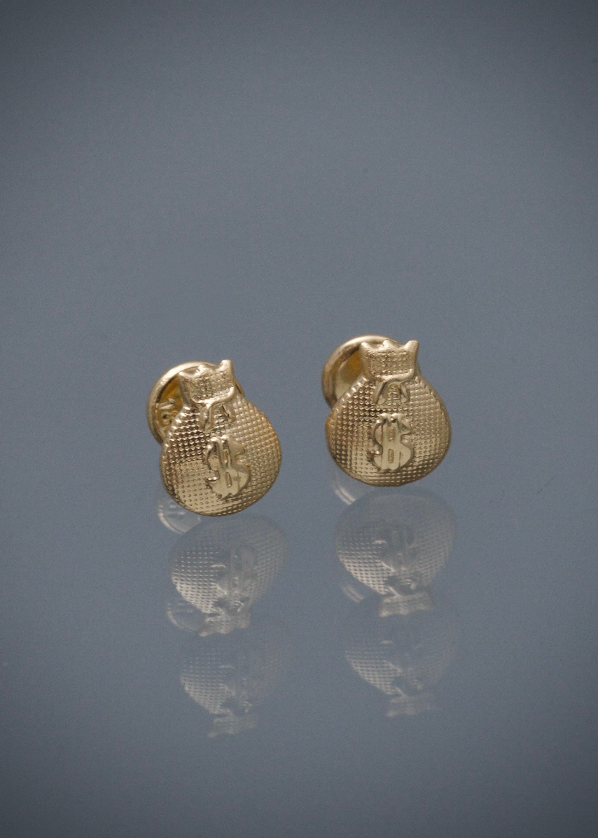 Topos de bolsa de dinero 0.7gr / Largo 0,8cm / Oro Amarillo Nac B