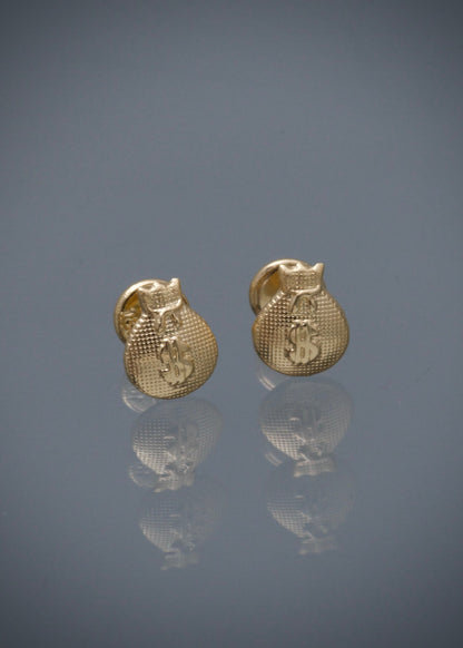 Topos de bolsa de dinero 0.7gr / Largo 0,8cm / Oro Amarillo Nac B