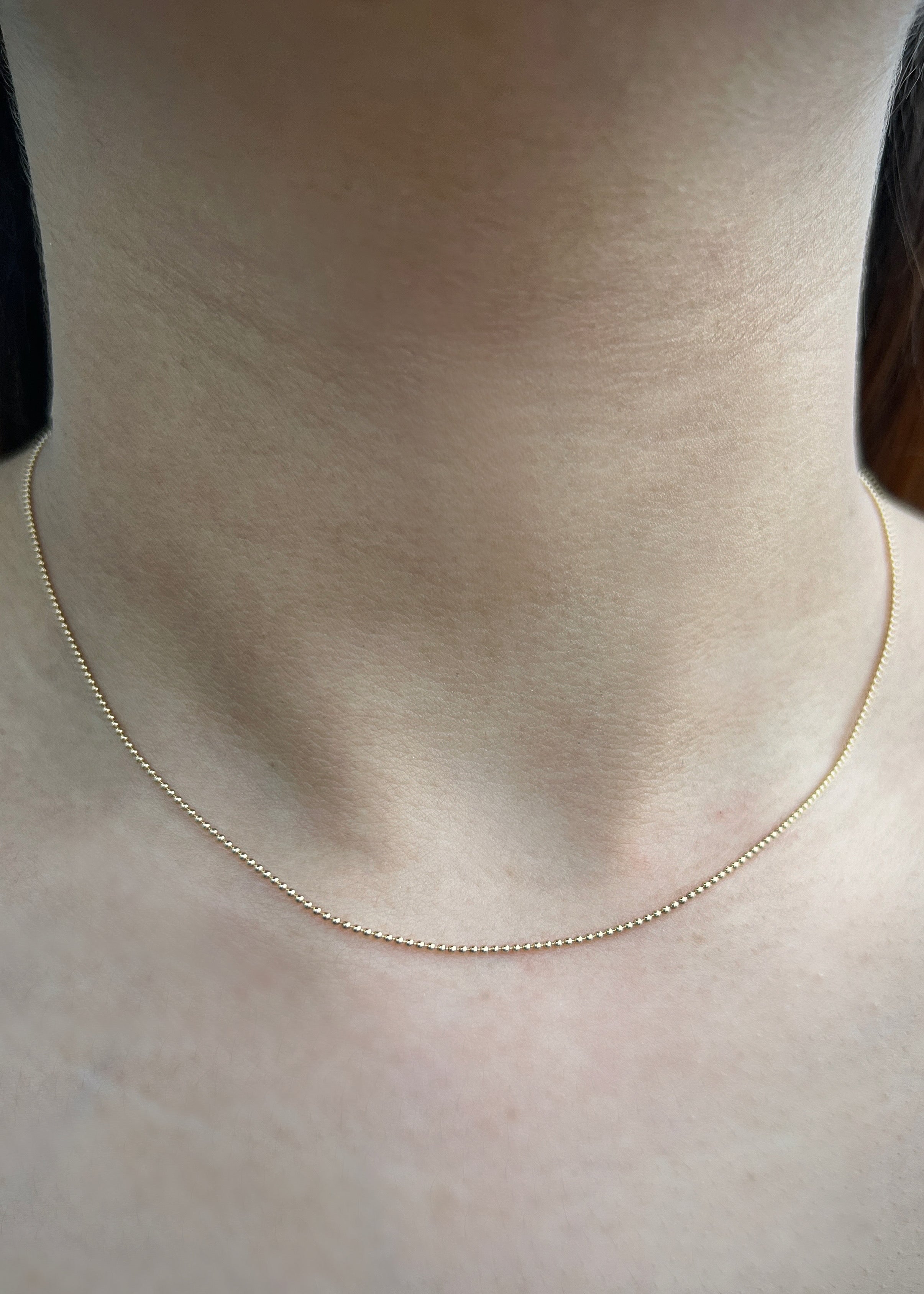 Cadena mini militar 1.8gr / Largo: 40cm / Oro Amarillo 14k B