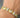 Pulso rustico con swarovski blanco 14gr / Largo 18.5cm / Oro Amarillo italy +2 M